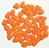 50 10x8mm Milky Orange Opal Leaf Beads